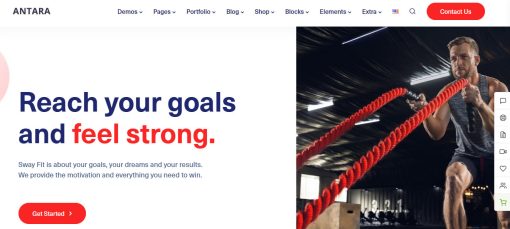 Antara - Fitness Website Design