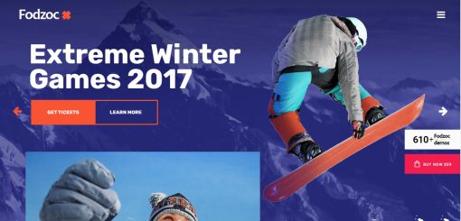 Fodzoc - Winter Sports Website Design