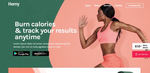 Hemy - Runner Sport Website Design