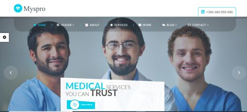 Myspro - Medical & Health Website Design