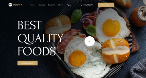 Vicroz - Restaurant Website Design