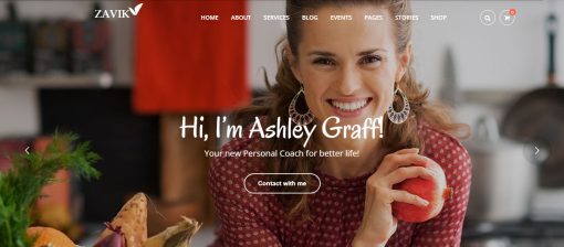 Zavik - Personal Trainer Website Design