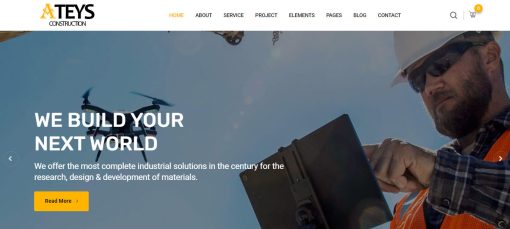 Ateys - Construction Building Website Design
