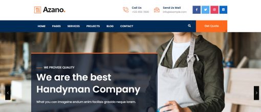 Azano - Handyman Services Website Design