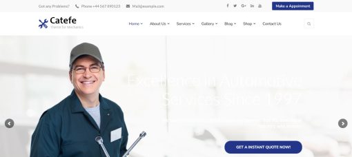 Catefe - Website Design for Car Repair Center