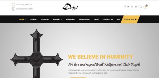 Dejyl - Church Website Design
