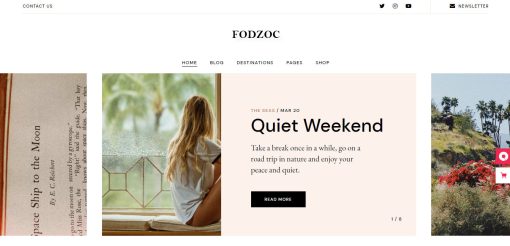 Fodzoc - Travel Blog Website Design
