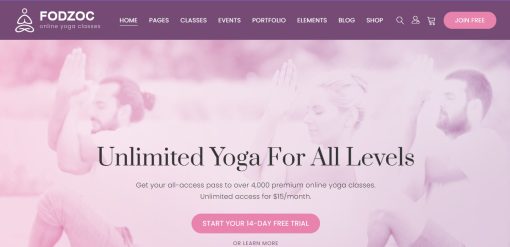Fodzoc - Yoga Oriented Website Design