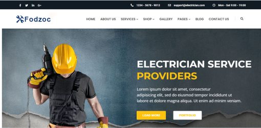 Fodzoc - Electrician Website Design