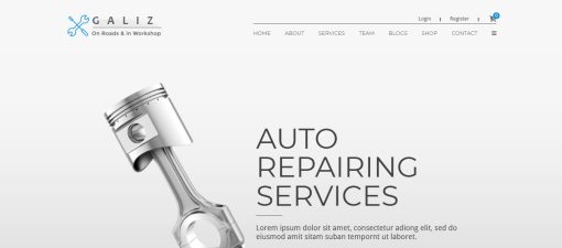 Galiz - Car Mechanic Shop Website Design