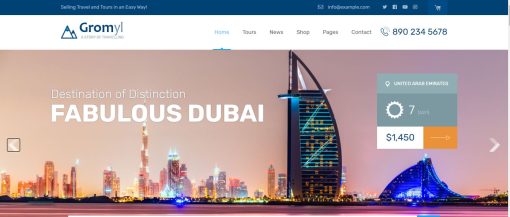 Gromyl - Travel Booking Website Design