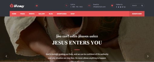 Hemy - Church Website Design