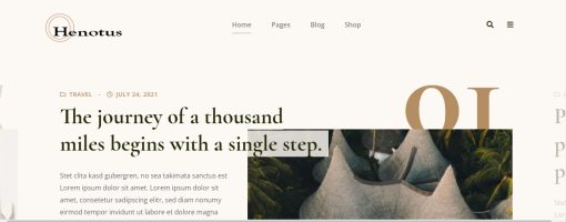 Henotus - Lifestyle and Travel Blog Website Design