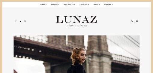 Lunaz - Lifestyle Website Design