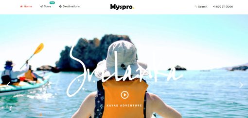 Myspro - Tour & Travel Website Design