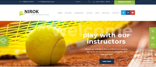 Nirok - Sports & Events Website  Design