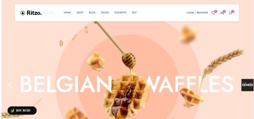 Ritzo –  Bakery & Sweets Website Design