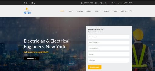 Ritzo - Electrician Website Design
