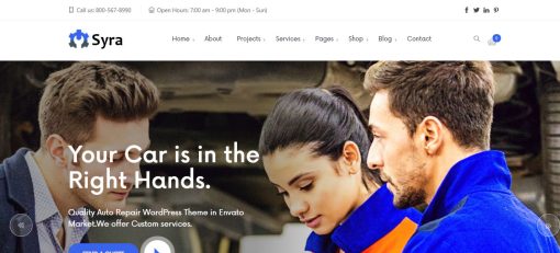 Syra - Car Repair Service & Auto Mechanic Website Design