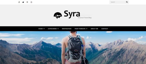 Syra - Travel Blog Website Design