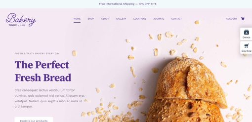 Tinux- Bakery Website Design
