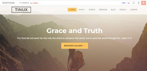 Tinux - Church Website Design