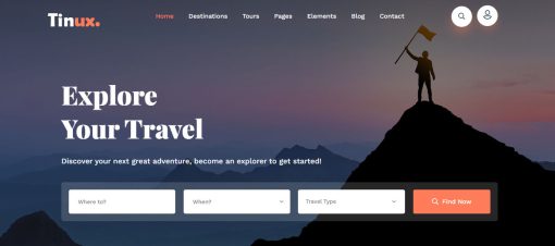 Tinux - Travel Agencies Website Design