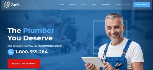 Zavik - Handyman & Plumber Website Design
