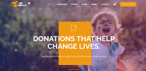 Zavik - Nonprofit Charity Website Design