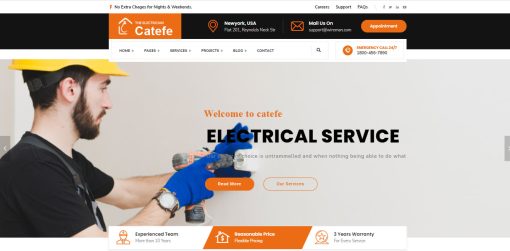 Catefe - Electrician Experts Website Design
