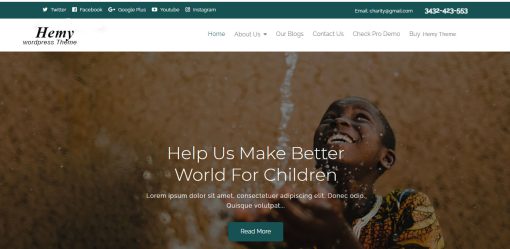 Hemy - Nonprofit Charity Website Design
