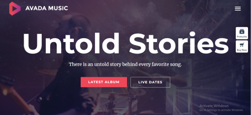Avada – Music Website Design