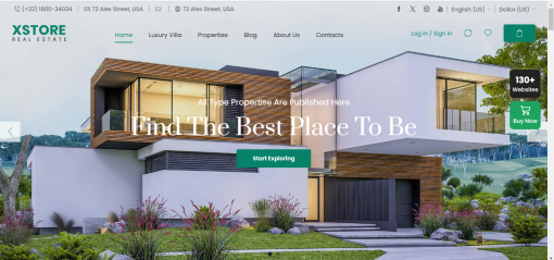 XStore Real Estate E-Commerce Site Design
