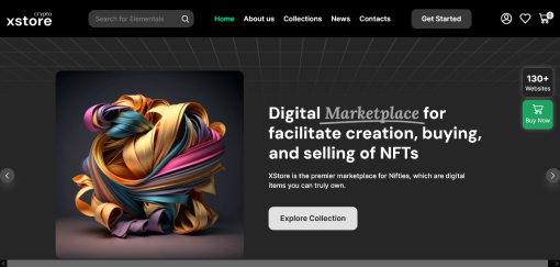 XStore – NFT Crypto Marketplace E-Commerce Site Design