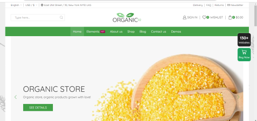 XStore Organic02 E-Commerce Site Design