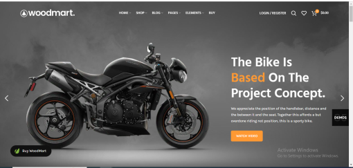 Woodmart – MotorCycle E-Commerce Site Design
