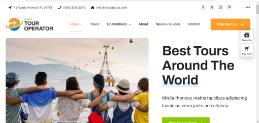 Avada - Tour Operator Website Design