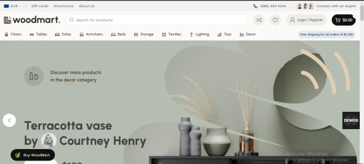 Woodmart - Furnitures E-Commerce Site Design