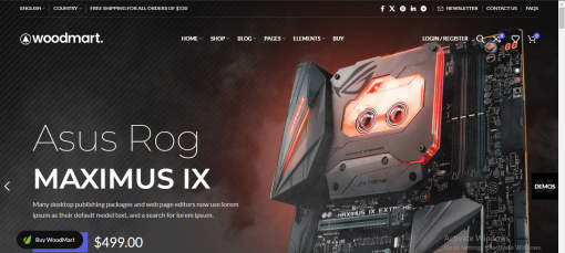 Woodmart – Hardware E-Commerce Site Design