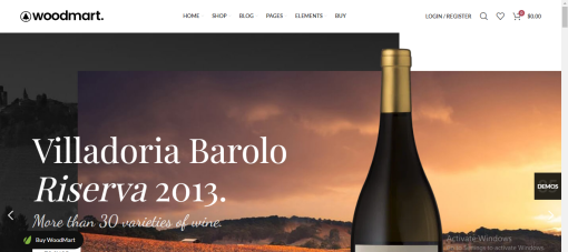 Woodmart – Wine E-Commerce Site Design