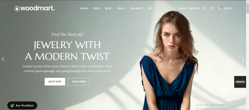Woodmart – Jewellery E-Commerce Site Design