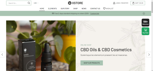 XStore - Hemp & CBD  E-Commerce Site Design