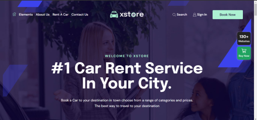 XStore - Car Rental E-Commerce Site Design