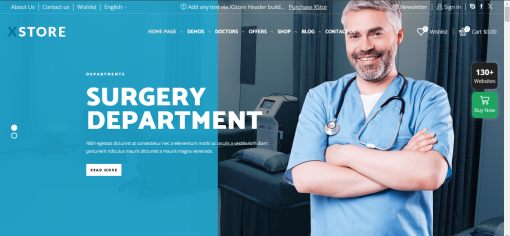 XStore – Medical E-Commerce Site Design