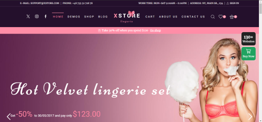 XStore – Underwear E-Commerce Site Design