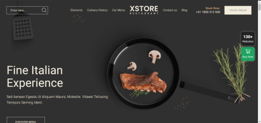 Xstore – Restaurant E-Commerce Site Design