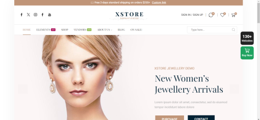 Xstore – Jewellery E-Commerce Site Design
