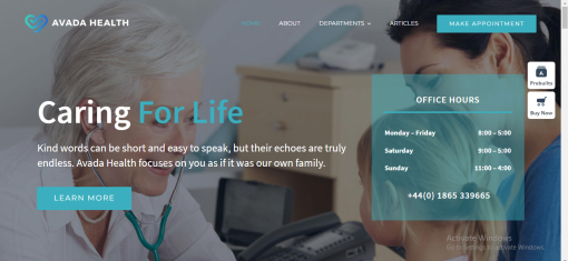 Avada – Health Website Design