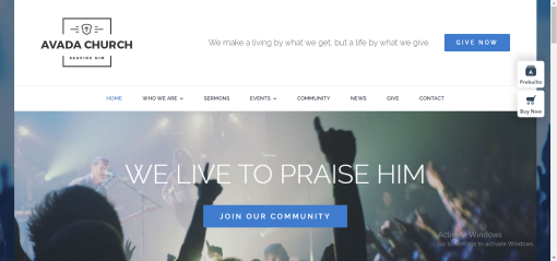 Avada – Church Website Design
